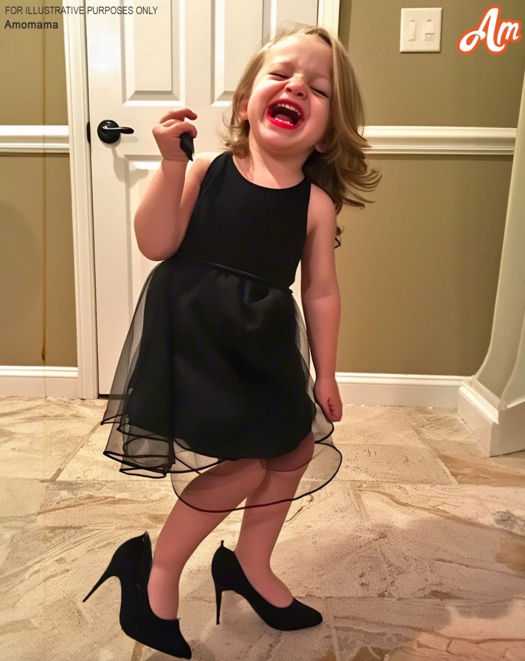 My 5-year-old began trying on my wife’s high heels and using her lipstick, unintentionally revealing her falsehood