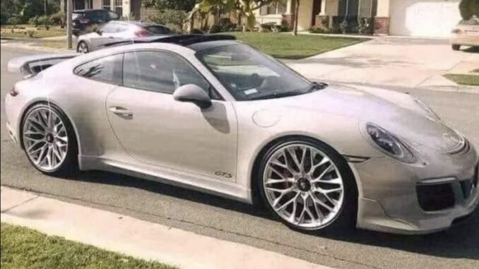 A 17-year-old boy who works part-time at Pizza Hut drives up to park in front of the house in a beautiful Porsche