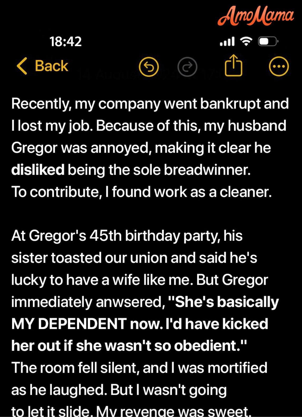 During his celebration, my husband declared, ‘She’s dependent on my support, I’ll evict her if she doesn’t obey,’ referring to me