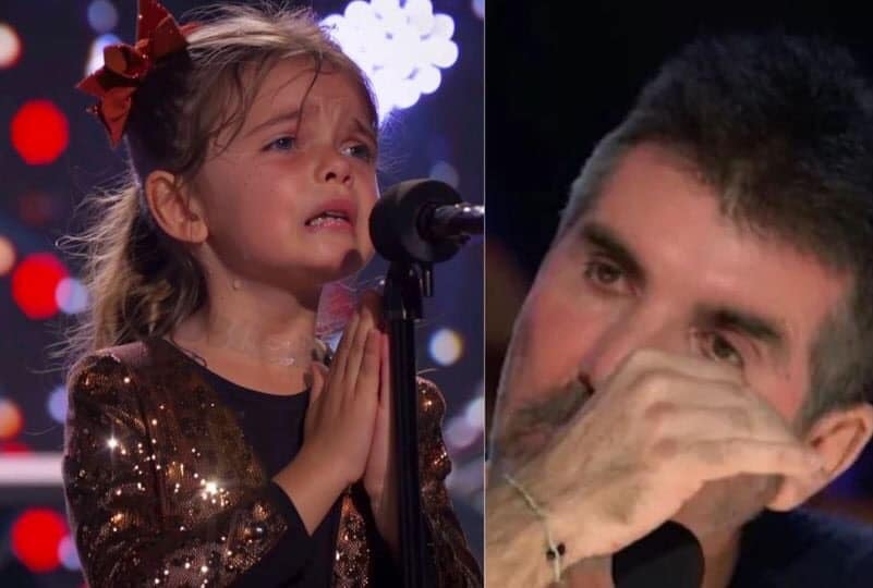 Unforgettable Moment: Simon Cowell Tears Up in Public! This Young Girl’s Voice Moves Everyone to Tears