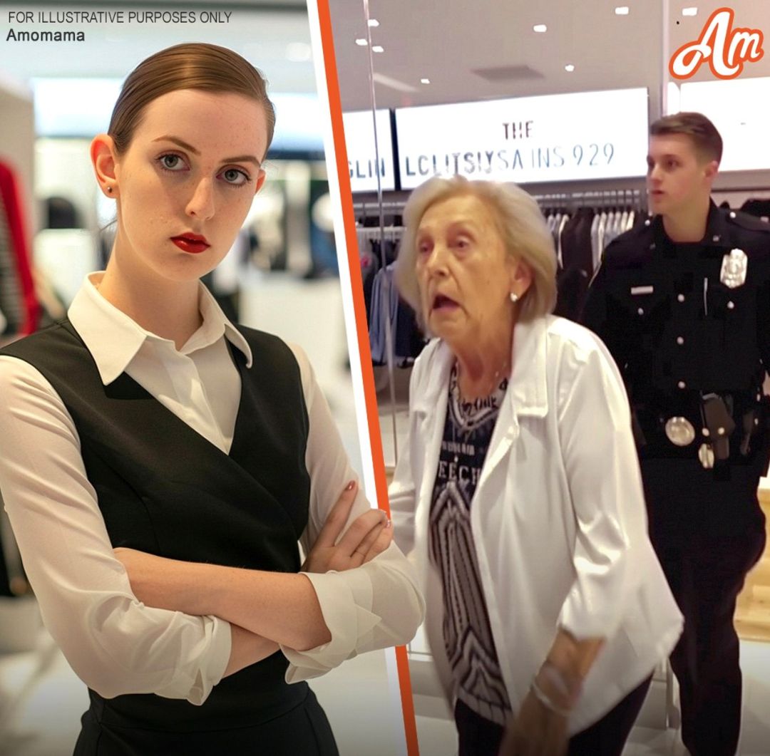 A saleswoman expelled an impoverished elderly woman from an upscale store, only for a police officer to escort her back in later