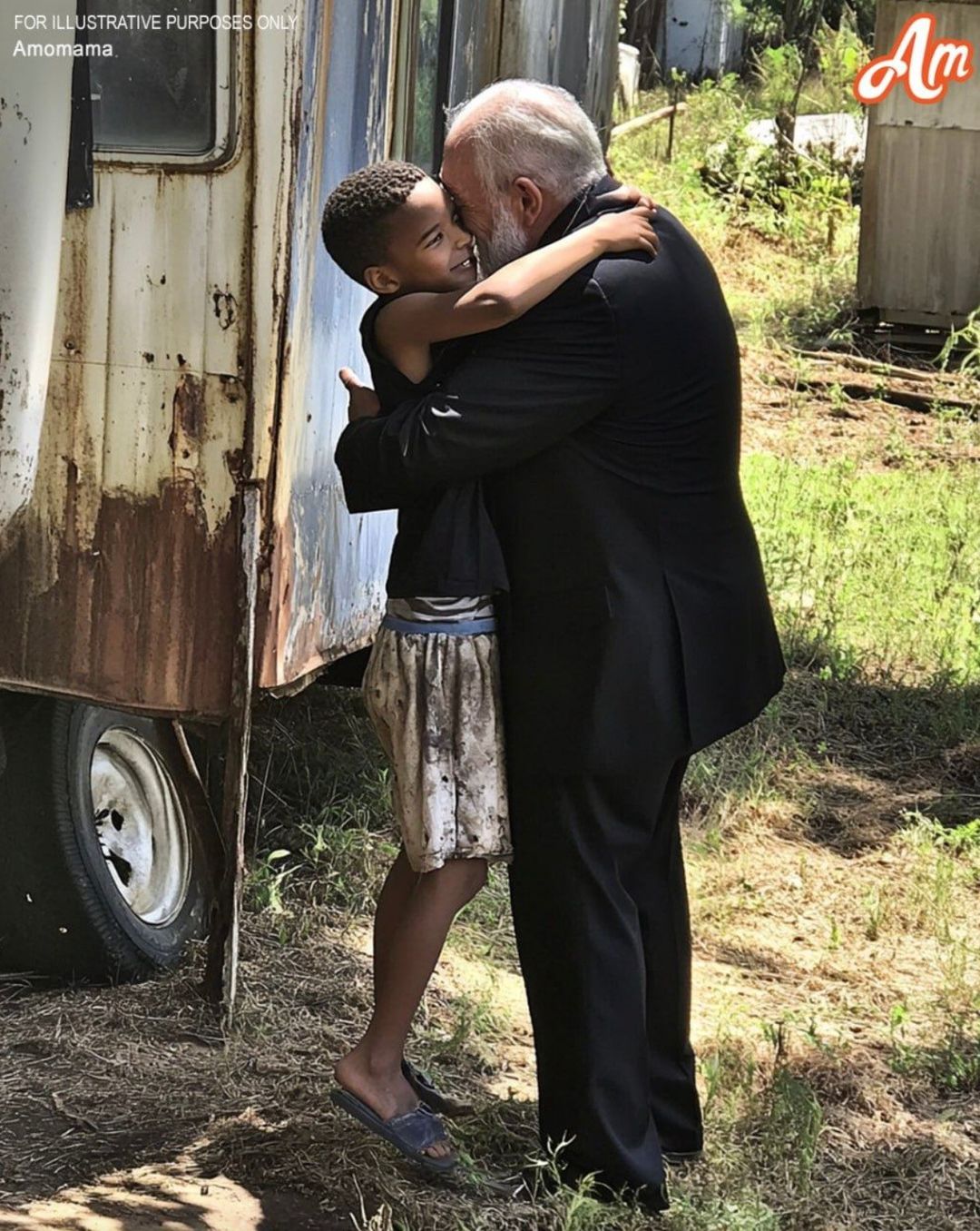 A poor boy assisted an elderly man in achieving his dream, unaware that his own life would be transformed the very next day