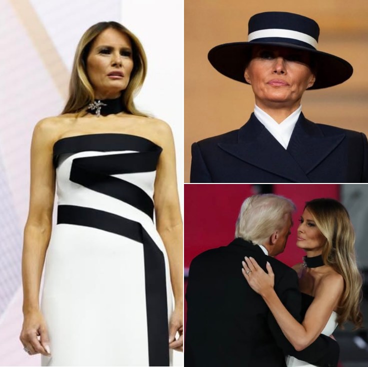 Melania Trumps awkward moment during inaugural dance